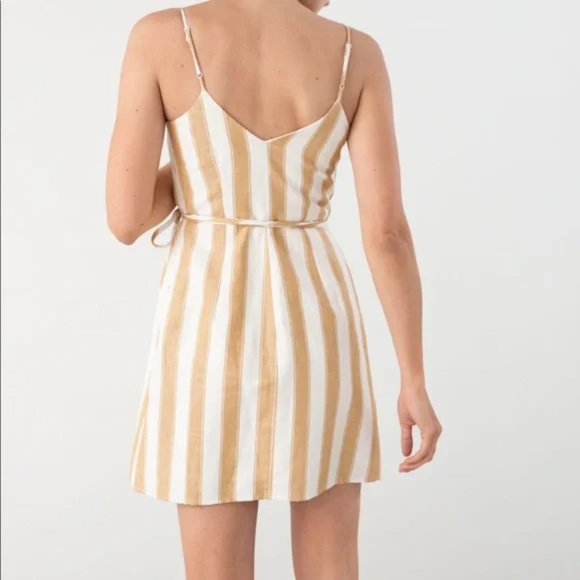 & Other Stories Mini Wrap Linen Lin Dress - Picture 3 of 5